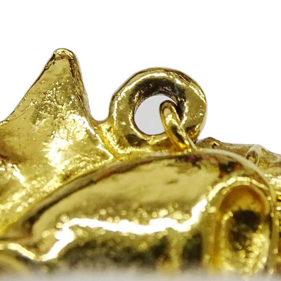 Vintage Earrings Gold-Tone Metal #215681C10B - Picture 6 of 9